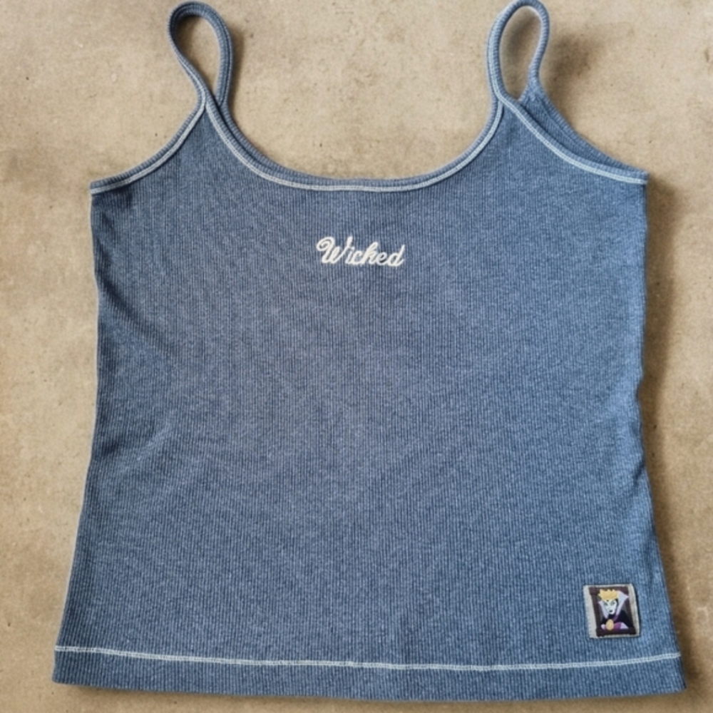Vintage 90s Walt Disney World 'Wicked' Ribbed 100% Cotton Tank Top